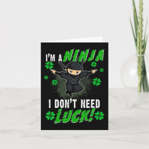 St. Patrick's Day Ninja Geluk Groene Kinder Cadeau Kaart