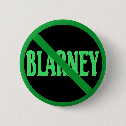 St. Patrick's Day No Blarney Allowed Ronde Button 5,7 Cm (Voorkant)