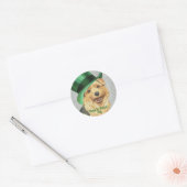 St. Patrick's Day Norfolk Terrier Classic Round St Ronde Sticker (Envelop)