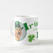 St. Patrick's Day Norwich Terrier Koffiemok (Voorkant links)