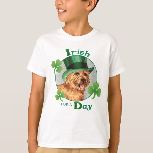 St. Patrick's Day Norwich Terrier T-shirt (Voorkant)