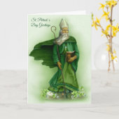 St. Patrick's Day Note Religieuze Shamrocks Kaart (Gele Bloem)