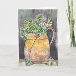 St. Patrick's Day Notecards with Shamrocks  Bedankkaart