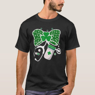 St Patrick's Day Nurse Coquette Bow Stethoscope Me T-shirt