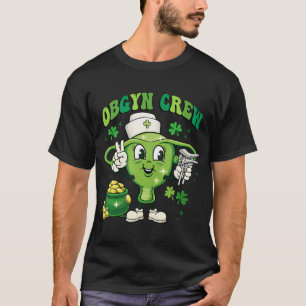 St. Patrick's Day Obgyn-verpleegkundige verloskund T-shirt