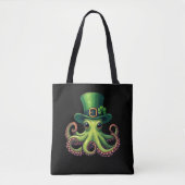 St Patricks Day Octopus Schattige Saint Pattys Tote Bag (Voorkant)