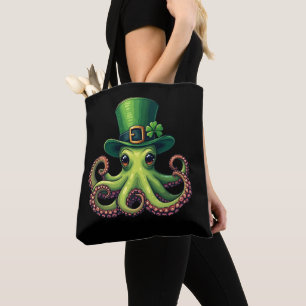 St Patricks Day Octopus Schattige Saint Pattys Tote Bag