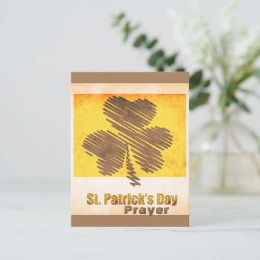 St. Patrick's Day Old Irish Prayer Briefkaart (Staand voorkant)
