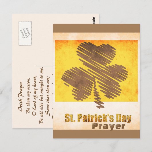 St. Patrick's Day Old Irish Prayer Briefkaart (Voorkant / Achterkant)