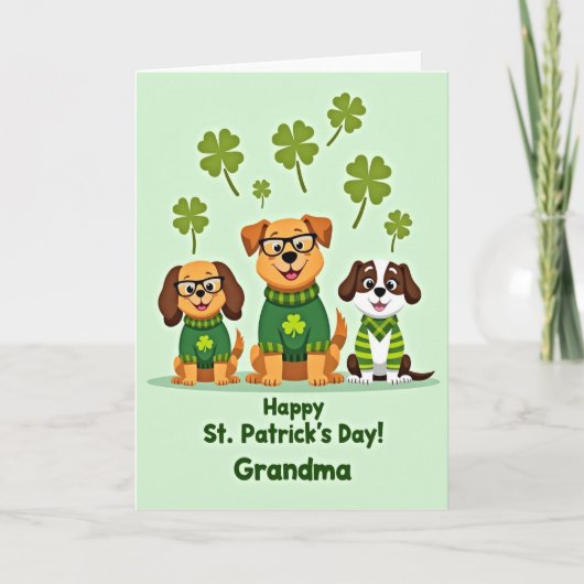 St. Patrick's Day Oma Kaart (Voorkant)