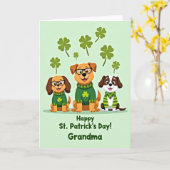 St. Patrick's Day Oma Kaart (Gele Bloem)