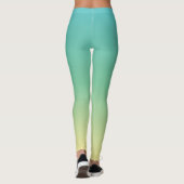 St Patricks Day Ombre Green Yellow Trendy Leggings (Achterkant)