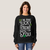 St. Patrick's Day Onderwijzer Ontwerp Gelukkig Omd Trui (Voorkant volledig)
