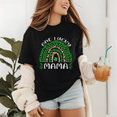 St Patricks Day One Lucky Mama Green Boho Rainbow Tri-Blend Shirt