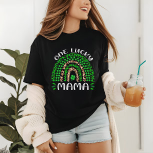 St Patricks Day One Lucky Mama Green Boho Rainbow Tri-Blend Shirt