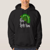 St Patrick's Day One Lucky Mama Leopard Rainbow Hoodie (Voorkant)