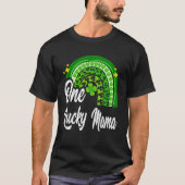 St Patrick's Day One Lucky Mama Leopard Rainbow T-shirt (Voorkant)