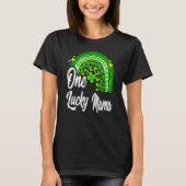 St Patrick's Day One Lucky Mama Leopard Rainbow T-shirt (Voorkant)