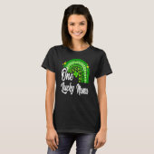 St Patrick's Day One Lucky Mama Leopard Rainbow T-shirt (Voorkant volledig)