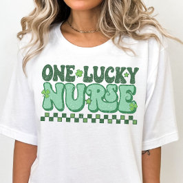 St. Patricks Day One Lucky Nurse, Retro Nurse T-shirt