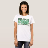 St. Patricks Day One Lucky Nurse, Retro Nurse T-shirt (Voorkant volledig)