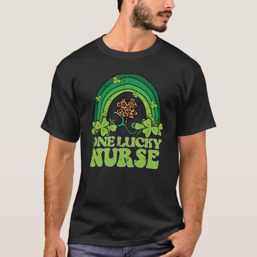 St Patricks Day One Lucky Nurse Saint Pattys Scrub T-shirt (Voorkant)