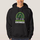 St Patricks Day One Lucky Packaging Engineer Hoodie (Voorkant)