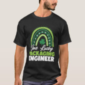 St Patricks Day One Lucky Packaging Engineer T-shirt (Voorkant)