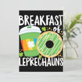 St Patrick's Day Ontbijt van Leprechauns Koffie Kaart (Staand voorkant)