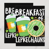 St Patrick's Day Ontbijt van Leprechauns Koffie Kaart (Voorkant / Achterkant)
