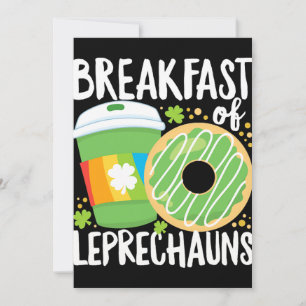 St Patrick's Day Ontbijt van Leprechauns Koffie Kaart
