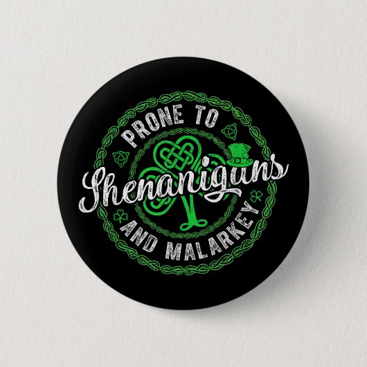 St patricks Day , opengesteld voor shenanigans en Ronde Button 5,7 Cm (Voorkant)
