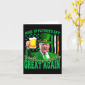 St. Patrick's Day opnieuw geweldig Grappig Trump 3 Kaart (Gele Bloem)