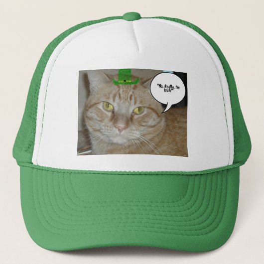St Patricks Day Oranje Tabby Cat Trucker Pet (Voorkant)