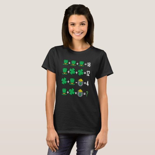 St Patricks Day Order of Operations Math Teacher S T-shirt (Voorkant volledig)