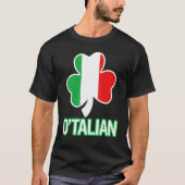 St Patricks Day O'talian Italy Lucky T-shirt (Voorkant)