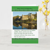 St. Patrick's Day Oud-oma, Gedicht, Kasteel Kaart (Gele Bloem)