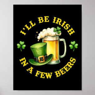 St Patricks Day Outfit Iers In Een Paar Bieren Bie Poster