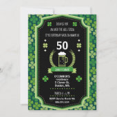 St. Patrick's Day Over the Hill Party Invitation Kaart (Voorkant)