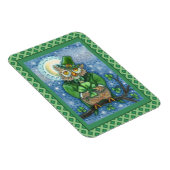 ST. PATRICK'S DAY OWL, 4 LEAF CLOVER LEPRECHAUN MAGNEET (Rechterzijde)