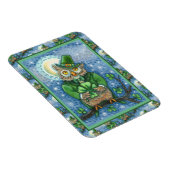 ST. PATRICK'S DAY OWL, 4 LEAF CLOVER LEPRECHAUN MAGNEET (Rechterzijde)