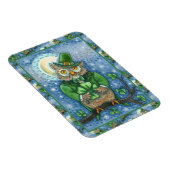 ST. PATRICK'S DAY OWL, 4 LEAF CLOVER LEPRECHAUN MAGNEET (Rechterzijde)