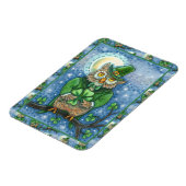 ST. PATRICK'S DAY OWL, 4 LEAF CLOVER LEPRECHAUN MAGNEET (Linkerzijde)