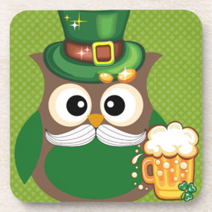 St. Patrick's Day Owl Bier Onderzetter