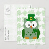 St. Patrick's Day Owl Briefkaart (Voorkant / Achterkant)