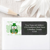 St. Patrick's Day Owl Etiket (Insitu)