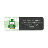 St. Patrick's Day Owl Etiket (Voorkant)
