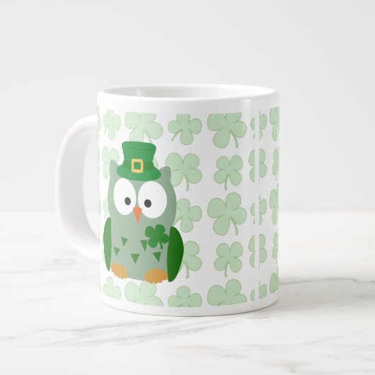 St. Patrick's Day Owl Grote Koffiekop (Links)