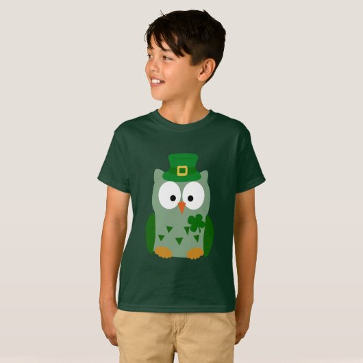 St. Patrick's Day Owl T-shirt (Voorkant volledig)