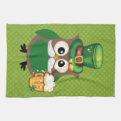 St. Patrick's Day Owl Theedoek (Horizontaal)